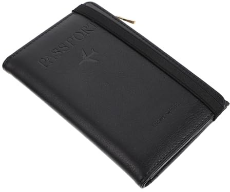 TOGEVAL Kreditkortshållare Och Passskydd Rfid-blockerande Fodral För Id Resedokument Och Lätt Elastisk Stängning För Resor Och Skydd Viktiga
