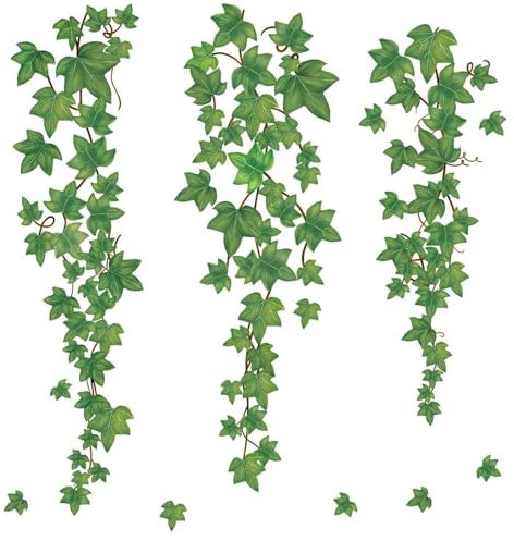 SLAXJNE Confezione da 2 Adesivi Murali Edera, Adesivi Murali Piante di Vite, Adesivi Decorativi Murali, Adesivi Murali Piante Verdi, Adatti per Soggiorno, Camera da Letto, ECC.