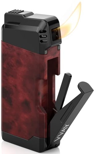 VVAY Soft Flame Pipe Lighter with Built-in Tools – Butane Refillable (Gas Not Included)