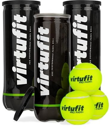 VirtuFit Lot de 9 balles de padel Pro Padel