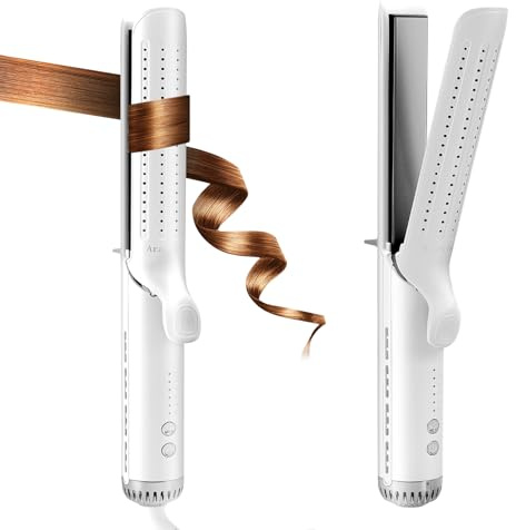 AraSyleon Piastre Capelli & Arricciacapelli 2 in 1 con Ceramica, Arricciacapelli & Piastra Capelli, 5 Temperature Regolabili (140-220°C), Riscaldamento Rapido 30s, Piastra Ceramica Capelli