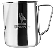 Aeternum, La Divina Re Inox, Bricco Latte, Capacità 350 ml, Non adatto all'Induzione, Acciaio Inox, Argento