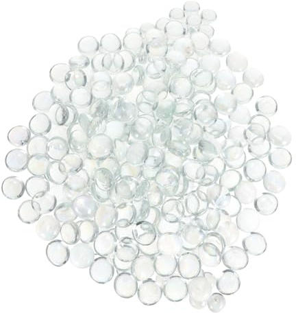 MUSISALY Ghiaia di Vetro Piatta Trasparente 17-19 Mm Resistente alle Macchie d'Acqua e Resistente al Colore per Decorazioni di Vasi e Fontane in Arti e Mestieri