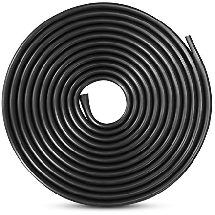 Tuokay 10M Protector de Puerta para Coche Protección de Goma de Puerte de Coche Borde de Coche para Evitar Arañazos Marco de Puerta de Metal (Negro)