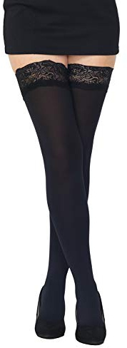 SENTELEGRI Ogenomskinliga 80 Denier mikrofiber hold ups strumpor, 9 färger, storlekar S-XL, Svart, S