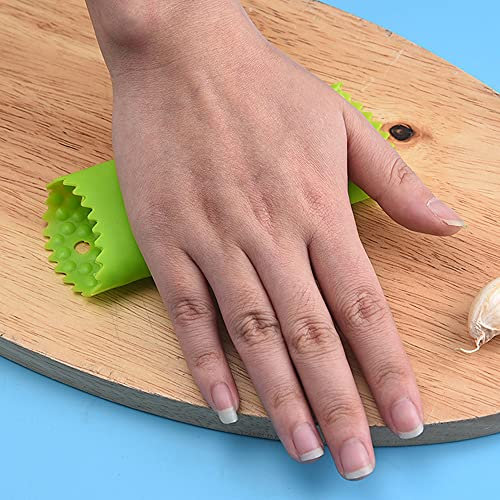 JPGhaha 2 Piezas Peladores de Ajos Silicona Rodillo Removedor de Piel de Ajo Utensilio Accesorios de Pelar Ajo con 2 Ganchos Autoadhesivos Fácil de Pelar sin Olores - Negro Verde