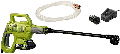 AGT Professional Dampfstrahler: Mobiler Akku-Druckreiniger mit Schnell-Ladegerät, 25 bar, 150 W, 20 V (Druckreiniger mit Akkus, Dampfreiniger Universal Terrasse, Kfz)