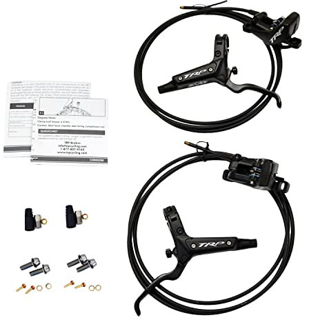 TRP DH-R EVO HD-M846 hydraulische Scheibenbremsen-Set 4-Kolben-Bremssattel (F+R), schwarz, STB2706