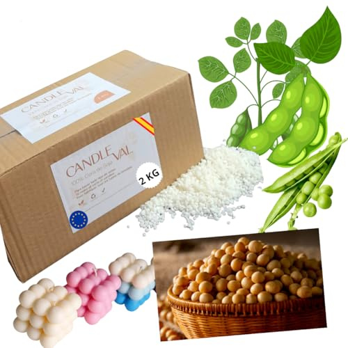 CANDLEVAL CERA DE SOJA DE ALTO PUNTO DE FUSION (CERA DE SOJA APF, 2 KG)