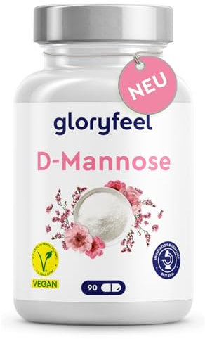 D Mannosio Puro 2000 mg, Capsule 100% Vegan, Integratore Cistite e Vie Urinarie, Alternativa al Mirtillo Rosso, Testato in Laboratorio, Senza Additivi, 90 Capsule