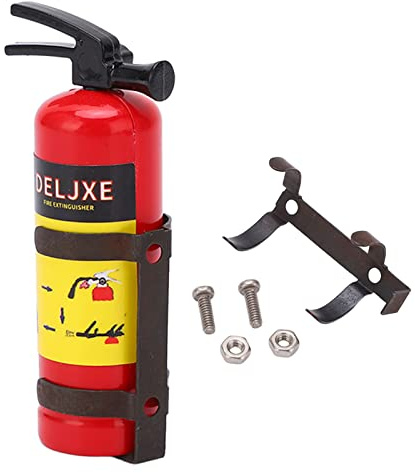Mini extintor de incendios de simulación Pegatinas Decoración Ligero RC Coche Juguetes para AXIAL SCX10 WPL MN Serie (Rojo)