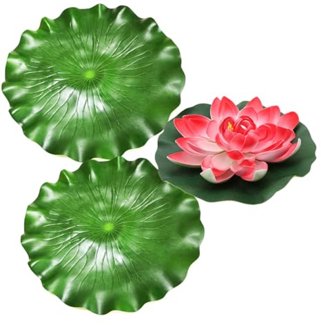 TOYANDONA 3piezas Flores Artificiales De Simuladas Decoración Flotante para Piscina Plantas De Estanque De Simulación Artificial