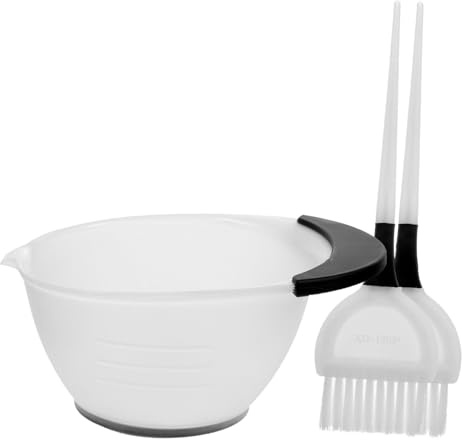 Homoyoyo Profesional para Teñir Cabello Incluye Bol Blanco para Tinte y Cepillos Resistentes con Cerdas Ultra para Aplicación Precisa para Salones y Doméstico Color Color Aleatorio
