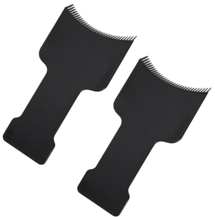 CIYODO 2 piezas Peine para Teñir Cabello Pequeño Negro Tabla de Color para Mechas Cepillo para Tinte Profesional Herramienta para Peluquería Casa y Salón