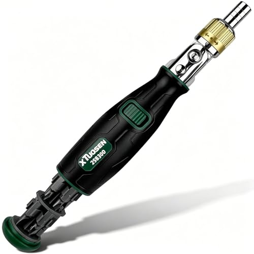 Zencantorous 10 in 1 Cacciavite a Cricchetto, Cacciavite Multifunzione, Set di Cacciavite Magnetico a Cricchettom, Caricatore Bit Pop-up, Ergonomico, per Serrrare o Allentare le Viti, Nero