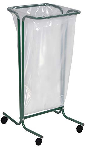 ROSSIGNOL tubag Support Sac Poubelle 110l sur roulettes en acier disponibles en 4 couleurs vert