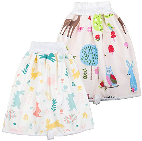 FLYISH DIRECT Baby Trainingshose High Waist Cotton Sleepy Windelhose Urinpolster Klimmzüge Lernhose Potty Underwear Windelunterwäsche 2 Stück, 4-8 Jahre, L(4-8T)