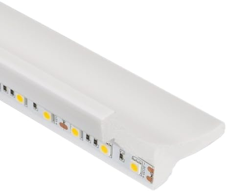 LEDKIA LIGHTING - Moldura para Tira LED 2m | Iluminación Decorativa Indirecta | Instalación Sencilla | Compatible con Adhesivo, Blanco, Plástico