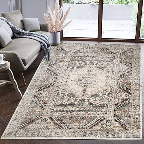 Mazovia Orientalisch Teppich - Traditioneller Teppich für Wohnzimmer, Esszimmer - Orient Teppiche Ornament - ÖKO-TEX Wohnzimmerteppich Beige - 180 x 260 cm