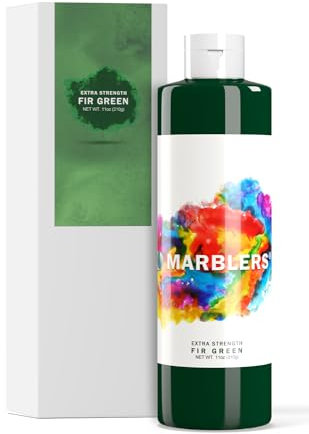 MARBLERS Colorante liquido, 310 g, verde abete, a base d'acqua, colorante, pigmento, inodore, atossico, per calcestruzzo, cemento, malta, malta, gesso, vernice a base d'acqua, gesso, gesso, vernice a