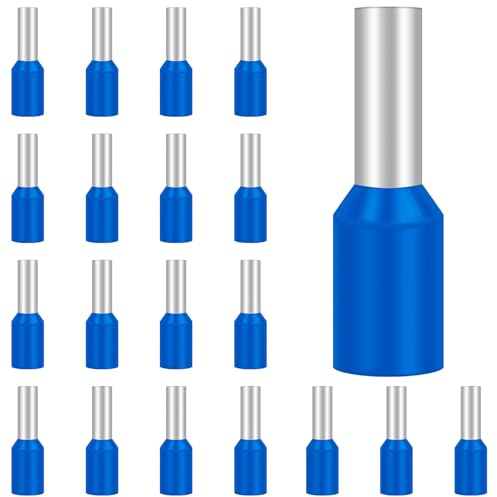 100 piezas Férulas de 2,5 mm² Juego de férulas aisladas para conexión de cables (2,5 mm²x8mm)