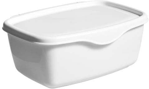 SAFIGLE White Plastic Wet Wipes Box with Lid, Dust-Proof Tissue Holder, Portable and Sturdy Storage Case for Home and Office, 7.1 X 5.2 X 2.9 Inches