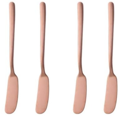 HOMSFOU 2 Set Di Burro in Acciaio Inox Affettatrice Per Formaggio Pulisci Marmellata Strumento Di Cottura Multifunzione Oro Rosa 2 Pezzi*2