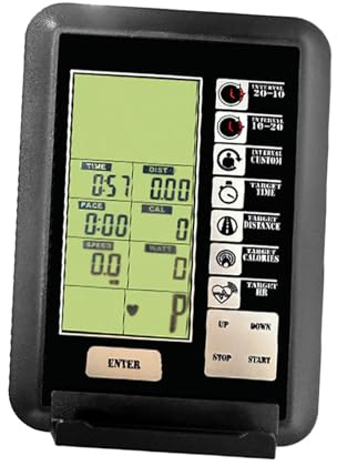 Perfeclan Computadora para Bicicleta estática, Equipo de Fitness, medidor, Ventilador, Monitor de Bicicleta para Datos de Ejercicio, vatios y Distancia, Sin frecuencia Cardiaca