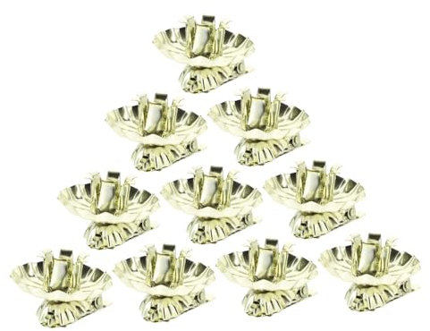 DRESSOOS 10stücke Kerzenhalter Für Weihnachtsbaum Metallkerzenclips Zum Aufstecken Baumkerzenhalter Weihnachtsdeko Eisenkerzenhalterclips