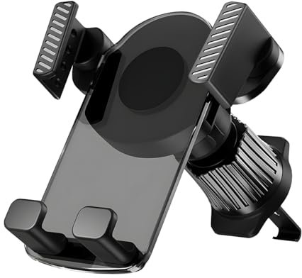 CGEAMDY Support Téléphone Gravité pour Voiture, Porte Téléphone Rotatif 360 Degrés, Support Grille D'aération Porte Téléphone Voiture Ventilation, Accessoires Universels Intérieure Automobile(Noir)