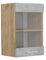 Vicco Küchenglashängeschrank R-Line, Glashängeschrank, Beton, 40 cm