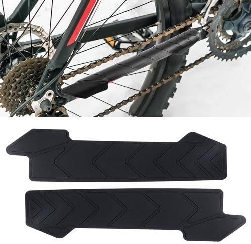 Psyqtsuary Mountain Bike Chainstay Protector Bicycle Chain Guard Protection Pad Cover Silicone MTB Bike Chain Guard Protector for Most Bicycle