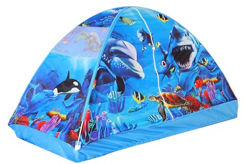 Kid Bed Tent -Twin Play Tent Dream Playhouse for Bedroom Decor Indoor Games Twin Size Bed Canopy by CRAWLBO