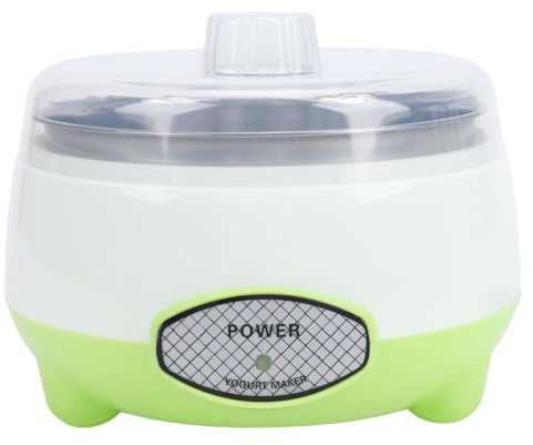 SUPYINI Yoghurttillverkare, helautomatisk konstant temperatur liten plast yoghurtmaskin i rostfritt stål för hem, med avancerad värmeteknik för ( 220 V)
