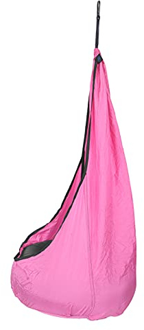 Generic Hållbar Hängmatta för Barn med Luftkudde, Lätt Att Installera Gungstol för Barn, 210T Rynkad Nylon Taffta 55,1 X 27,6 Tum (Rosa)
