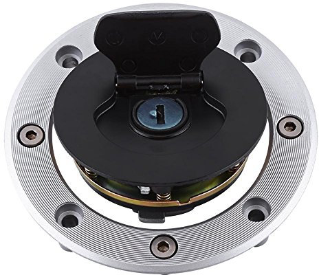 Tapas del tanque de combustible, Tapón del tanque de combustible de aluminio con 2 llaves para GSX, GSXR, Ka-tana