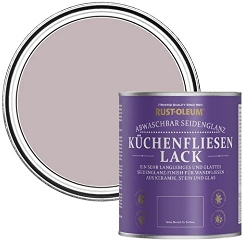 Rust-Oleum Purple water resistant Kitchen Tile Paint in Satin Finish - Lilac Wine 750ml