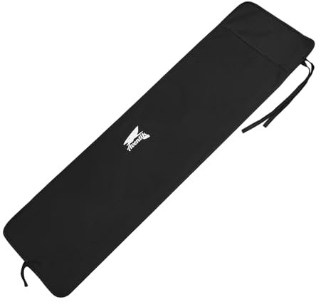 Fliegenrutensocke, Schutztasche für Fliegenruten, mit 5 Fächern (schwarz, 3,4 m - 3,5 m, 4 Sekunden, mit extra Spitze)