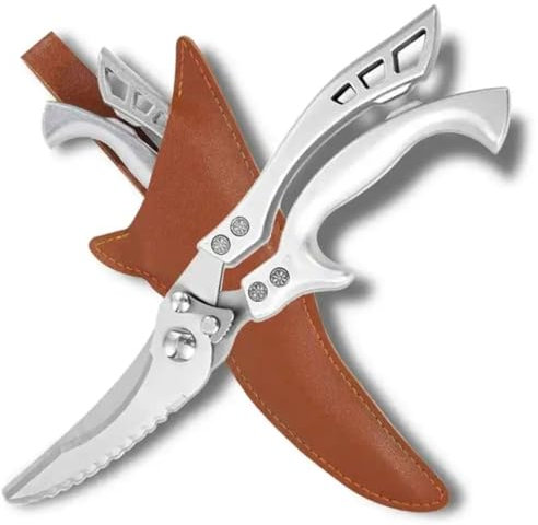 IMKRC Kitchen Shears, Meat Shears, Multi-Purpose Food Scissors, Heavy-Duty Meat Scissors for Herbs, Poultry, Chicken, Vegetables, Dishwasher Safe Stainless-Steel Shear (Extra Large)