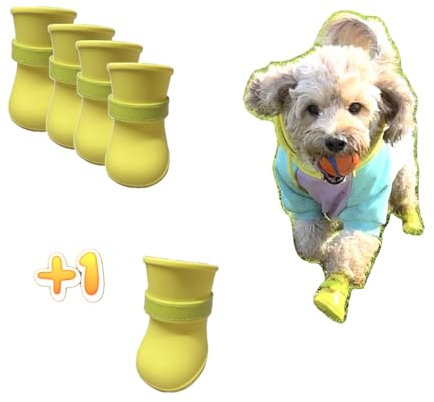 Waterprood and dust Proof Soft Silicon Dog Shoes, with a Bonus one, by Quality Lift Hack (M)