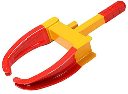 Diebstahlsicheres Autoschloss, Radklemmenschloss, Robustes Anhängerradschloss aus Stahl, Diebstahlsicheres Radkeilschloss für die meisten Autos, SUVs und Motorräder (Farbe: Gelb)