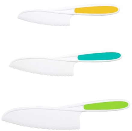 Coltello in nylon per bambini: i bambini adoreranno molto il nostro coltello per verdure, bordi seghettati, coltello per bambini è sicuro e affidabile cucinare e tagliare, pane, insalata