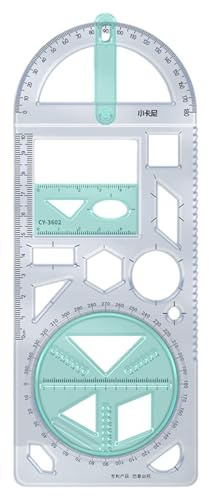Geometriska härskare – geometriska ritningar | ritmallar mallar | multifunktionell matematisk funktionsaktivitet – hörn linjal | universellt rit- och målningsverktyg för precision, Elementär