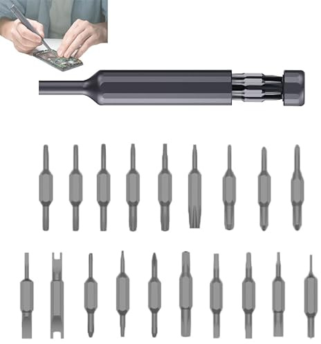 Set di cacciaviti di precisione 39 in 1 in acciaio S2, mini cacciavite per elettronica con punte magnetiche e impugnatura antiscivolo