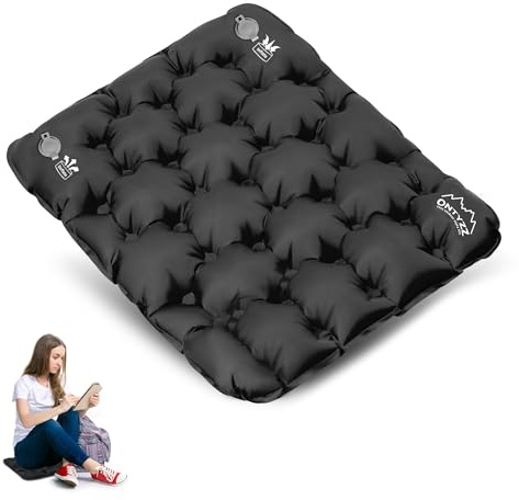 ONTYZZ Cojín de Estadio Plegable Inflable Asiento Estadio Fútbol Ultraligero Portátil Alfombrilla Esiento Impermeable Cojín Aire para Camping Viaje Náutica Conciertos Senderismo Silla Oficina Avión