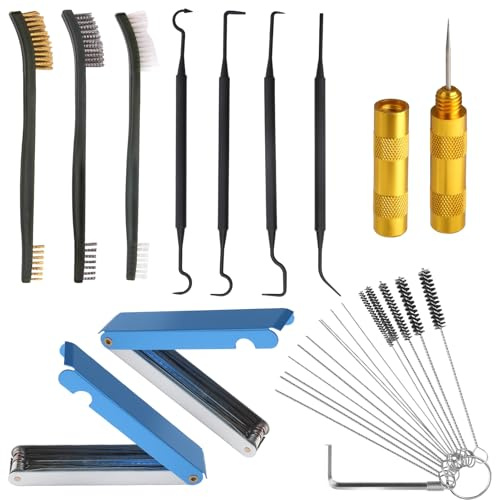 Yenblow 11 Pack Carb Cleaning Kit, Torch Tip Dirt Removal Set for Jets Nozzles Orifices, Throttle Body Tools for Chainsaw Motorcycle ATV Carb Welding Stove Shower Head Maintenance