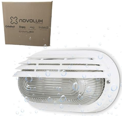 DOPO LIGHTING - Applique parete esterno FAR - luce esterna parete IP44 - applique esterna parete - lampada esterna parete E27 - plafon esterno parete terrazza 21W - plafon parete