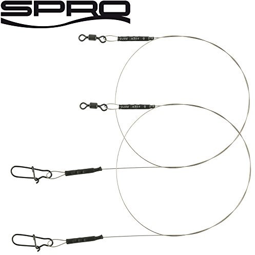 Spro Matt Black Leader 1x19-2 Stahlvorfächer, Länge/Durchmesser/Tragkraft:25cm / 0.50mm / 14kg - 30b