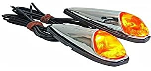 cyclingcolors 2x Intermitentes cromo naranja moto ciclomotore scooter adhesivo indicadora luz