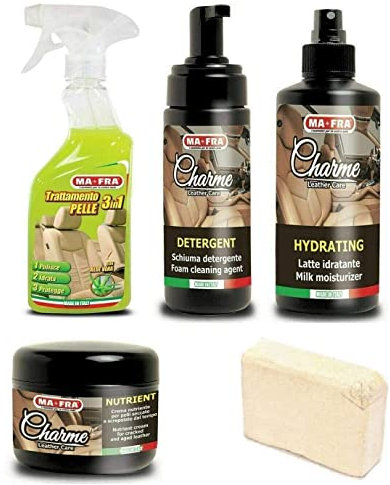 Hitopseller® Kit Ma-fra Trattamento Pelle sedili Auto Charme nutriente detergente idratante Interni Macchina